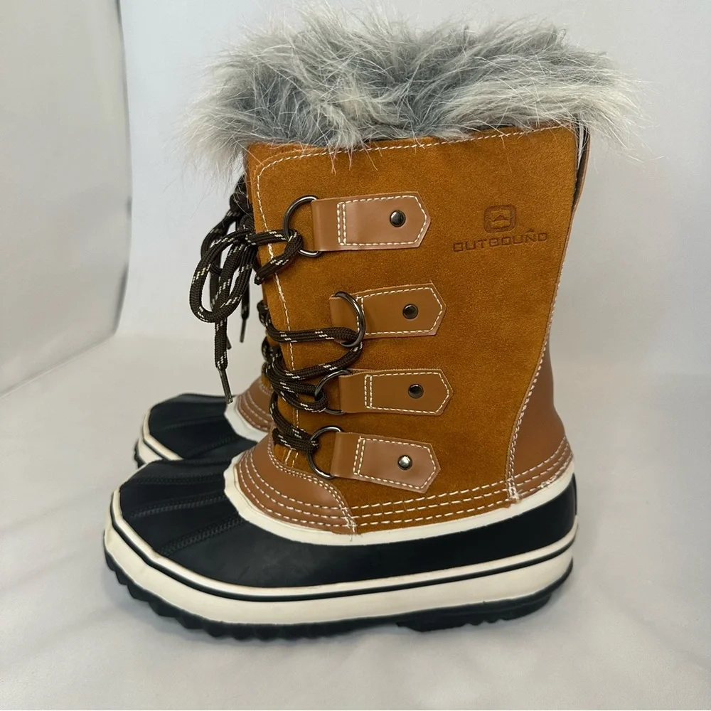 Outbound Frost Women's High Cut Boots,
Tan/Black Waterproof Winter Size 6 - Picture 5 of 15